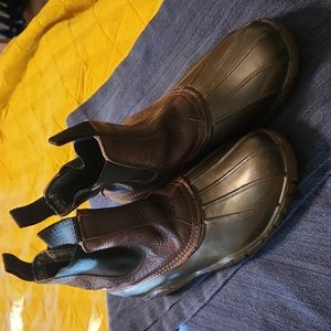 Mens Baffin duck boots, leather upper